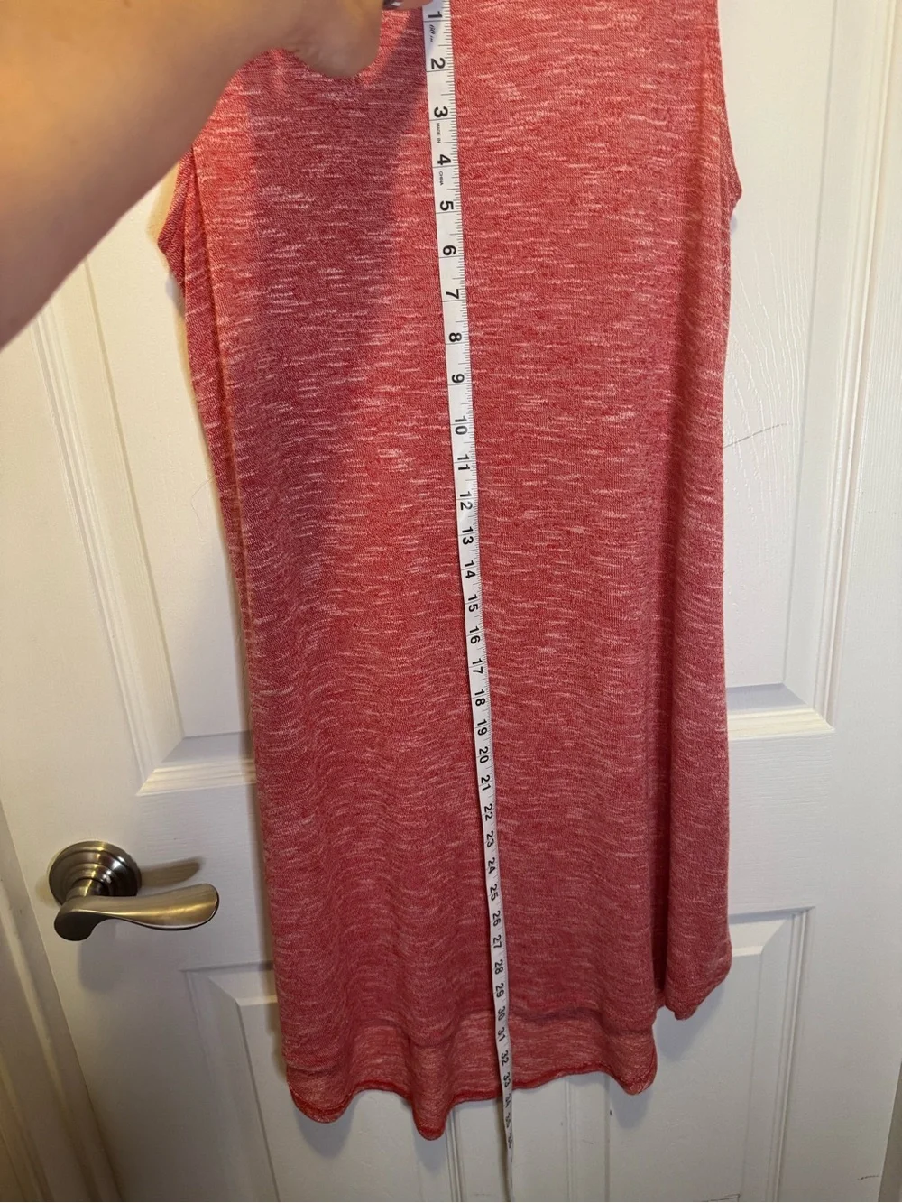 Crown & Ivy‎ Coral Sleeveless Swing Dress XL Casual Knit Midi